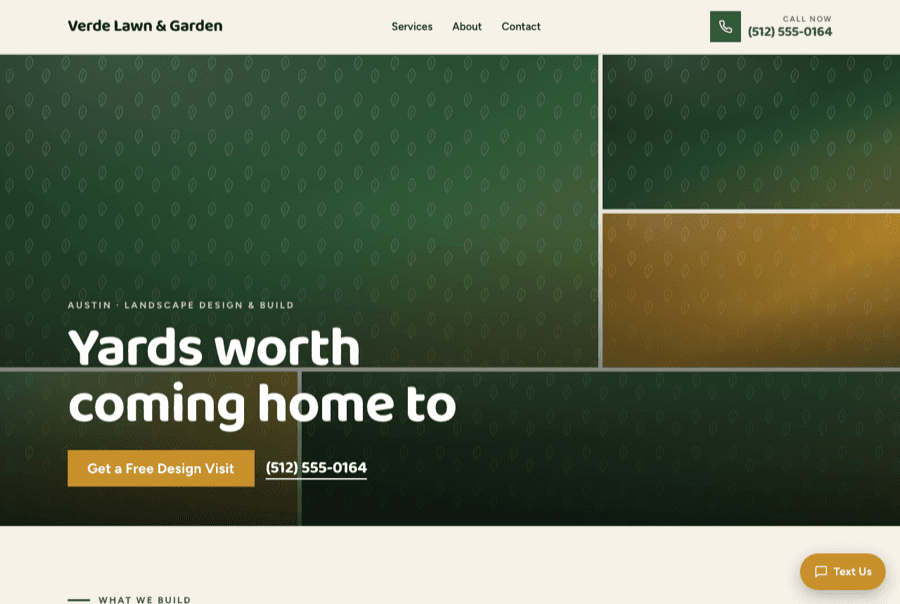 Verde Lawn & Garden website